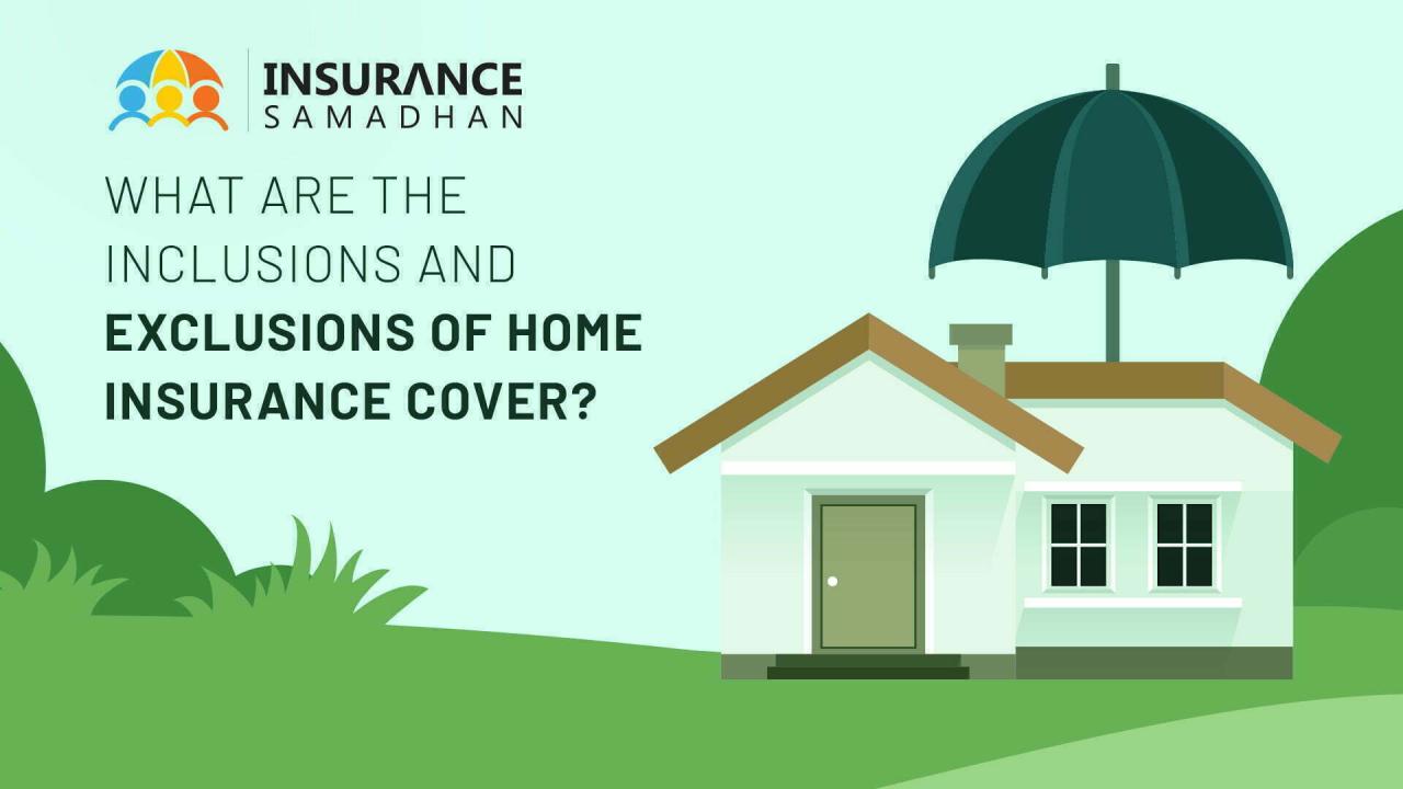 What are the common exclusions in homeowners insurance?
